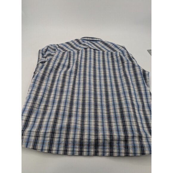 L.L. Bean Shirt Mens XXL Reg Blue Plaid Long Sleeve Button Up Fishing Vent - Picture 6 of 6